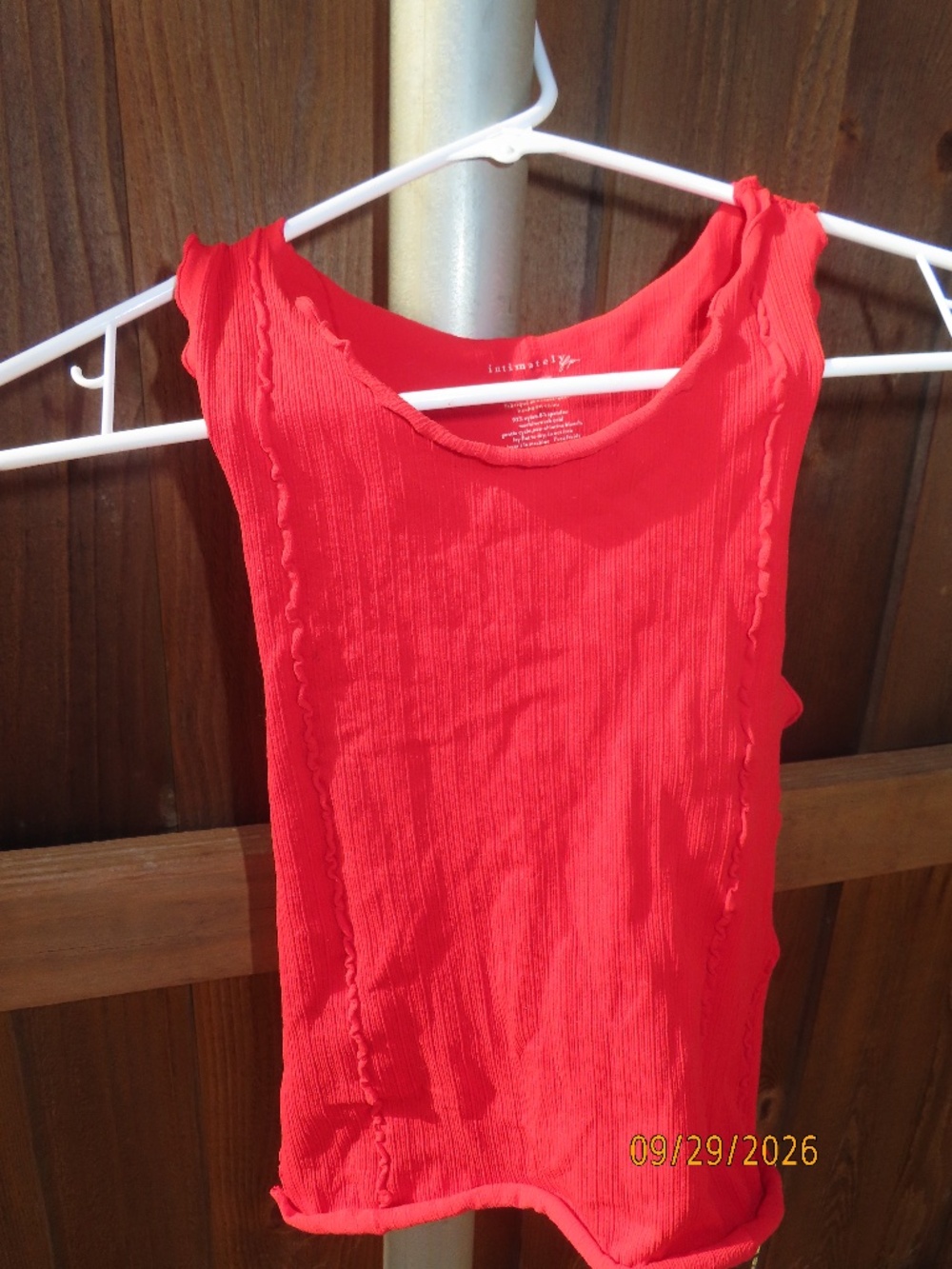 Red tank only worn once size MEDIUM